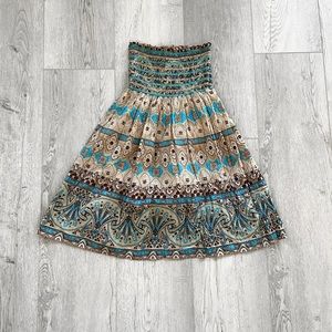 Forever 21 | Strapless smocked boho dress